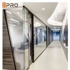 Dźwiękoszczelne nowoczesne ścianki działowe ze stopu aluminium i szklanymi drzwiami
