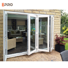 Aluminiowe drzwi składane ze szkła hartowanego Australijskie standardy Patio dźwiękoszczelne drzwi składane